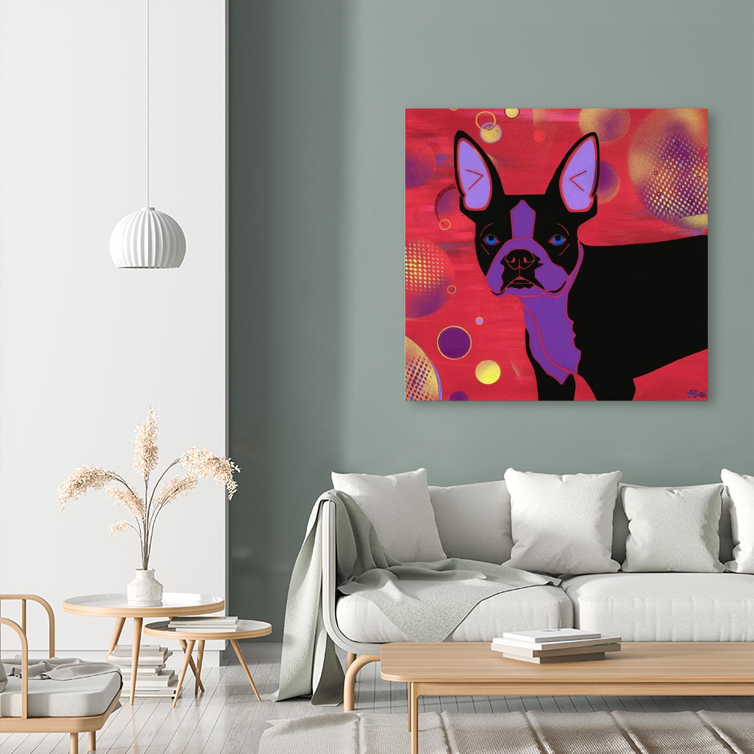 Bubbly Boston by Angela Bond on GIANT ART - multicolor animals; contemporary