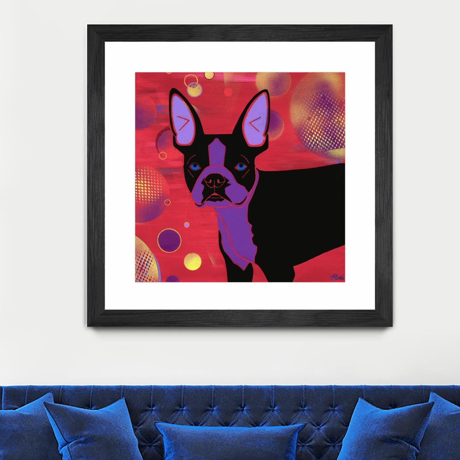 Bubbly Boston by Angela Bond on GIANT ART - multicolor animals; contemporary