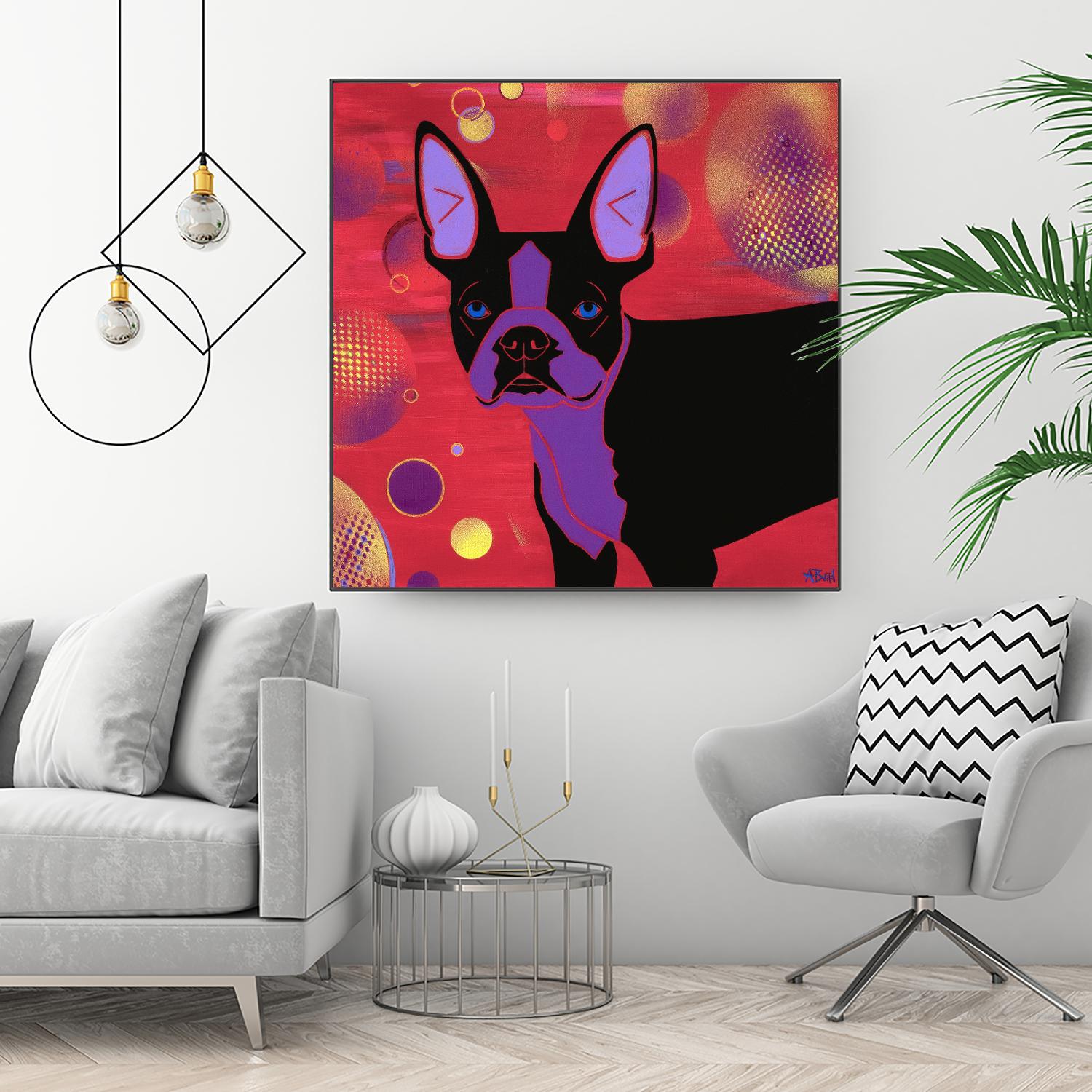 Bubbly Boston by Angela Bond on GIANT ART - multicolor animals; contemporary