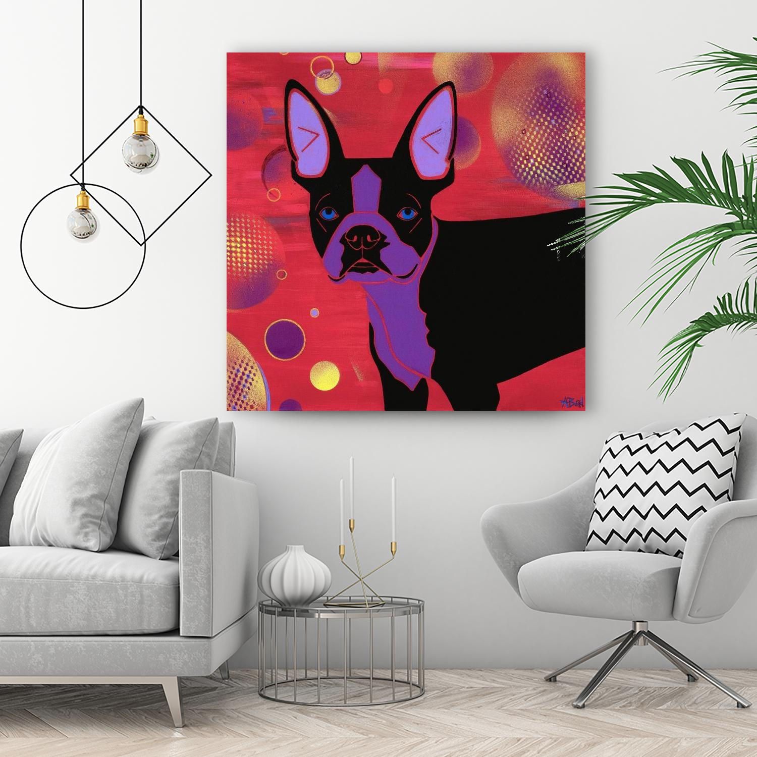 Bubbly Boston by Angela Bond on GIANT ART - multicolor animals; contemporary