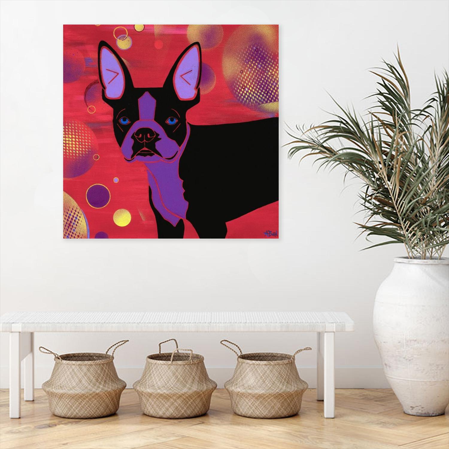 Bubbly Boston by Angela Bond on GIANT ART - multicolor animals; contemporary