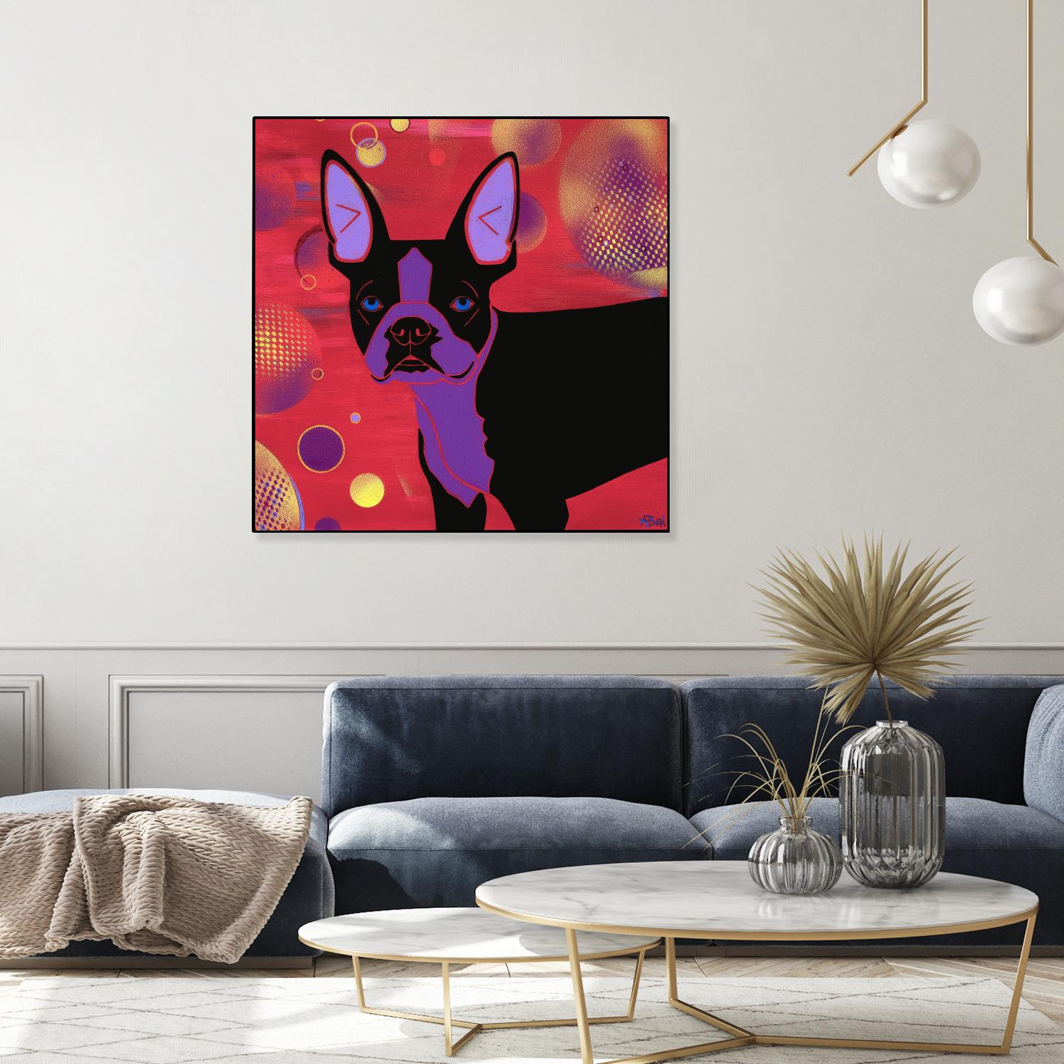 Bubbly Boston by Angela Bond on GIANT ART - multicolor animals; contemporary