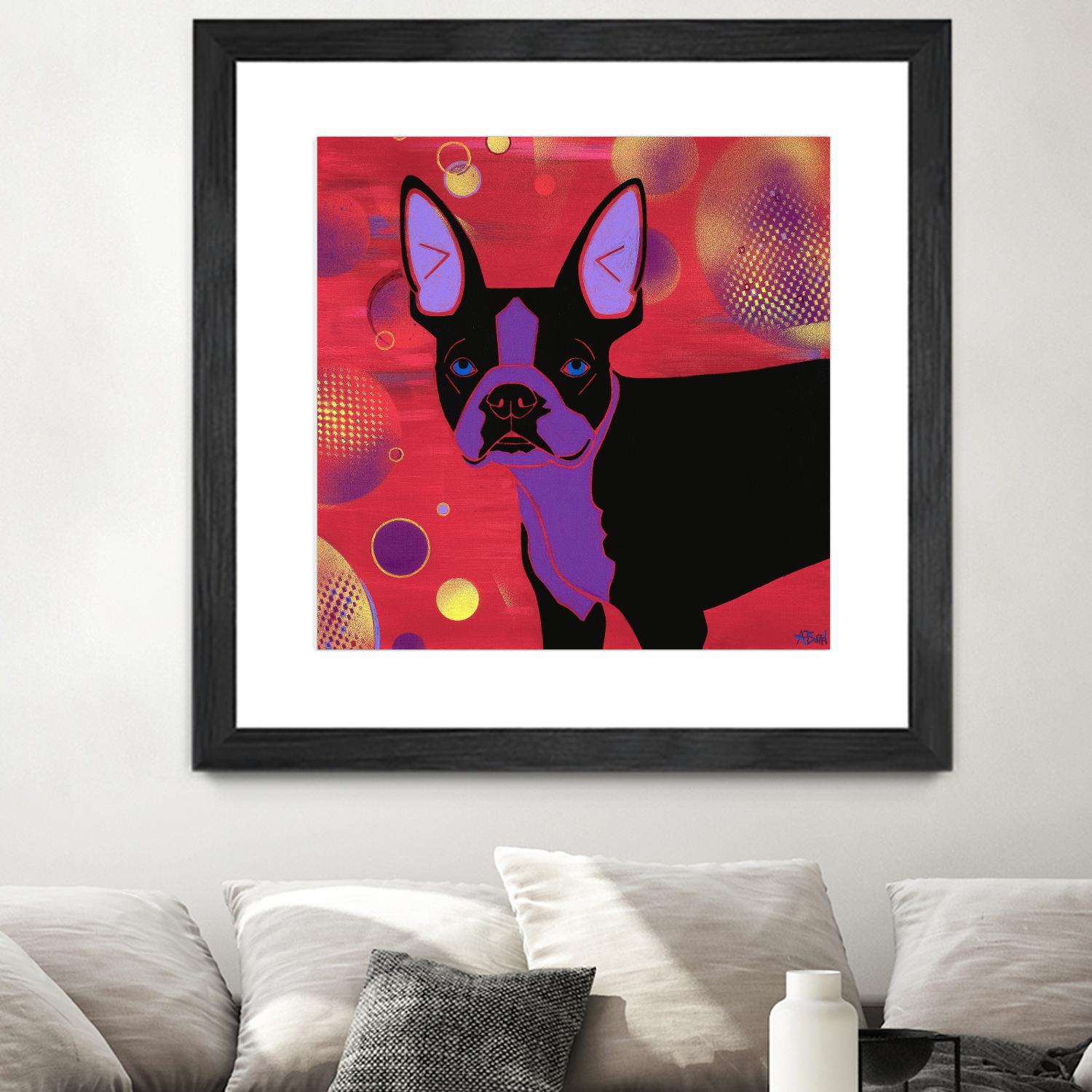 Bubbly Boston by Angela Bond on GIANT ART - multicolor animals; contemporary