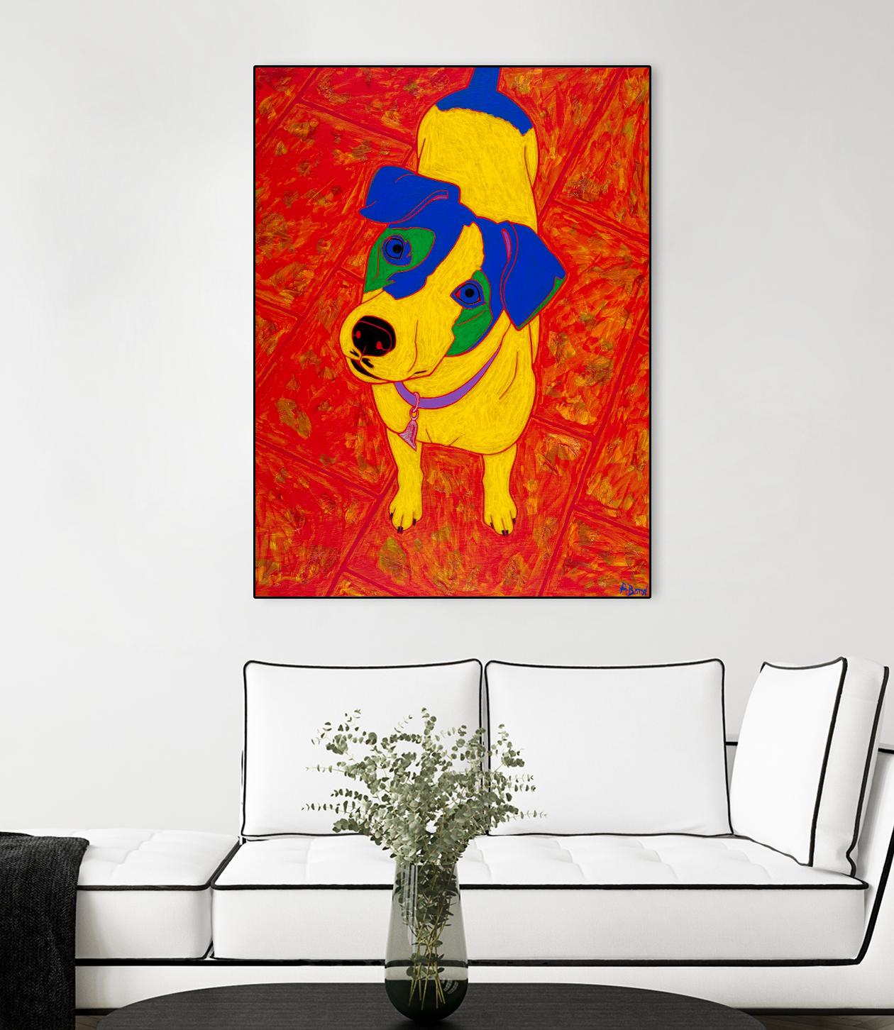 Feisty Jack Russell by Angela Bond on GIANT ART - multicolor animals; contemporary