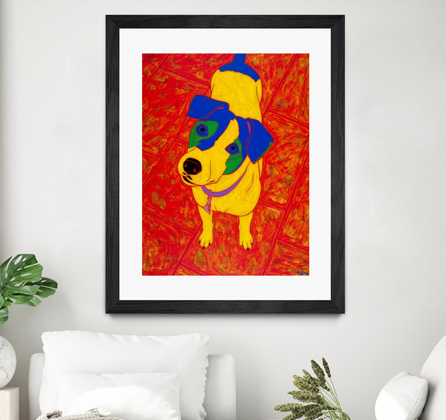 Feisty Jack Russell by Angela Bond on GIANT ART - multicolor animals; contemporary