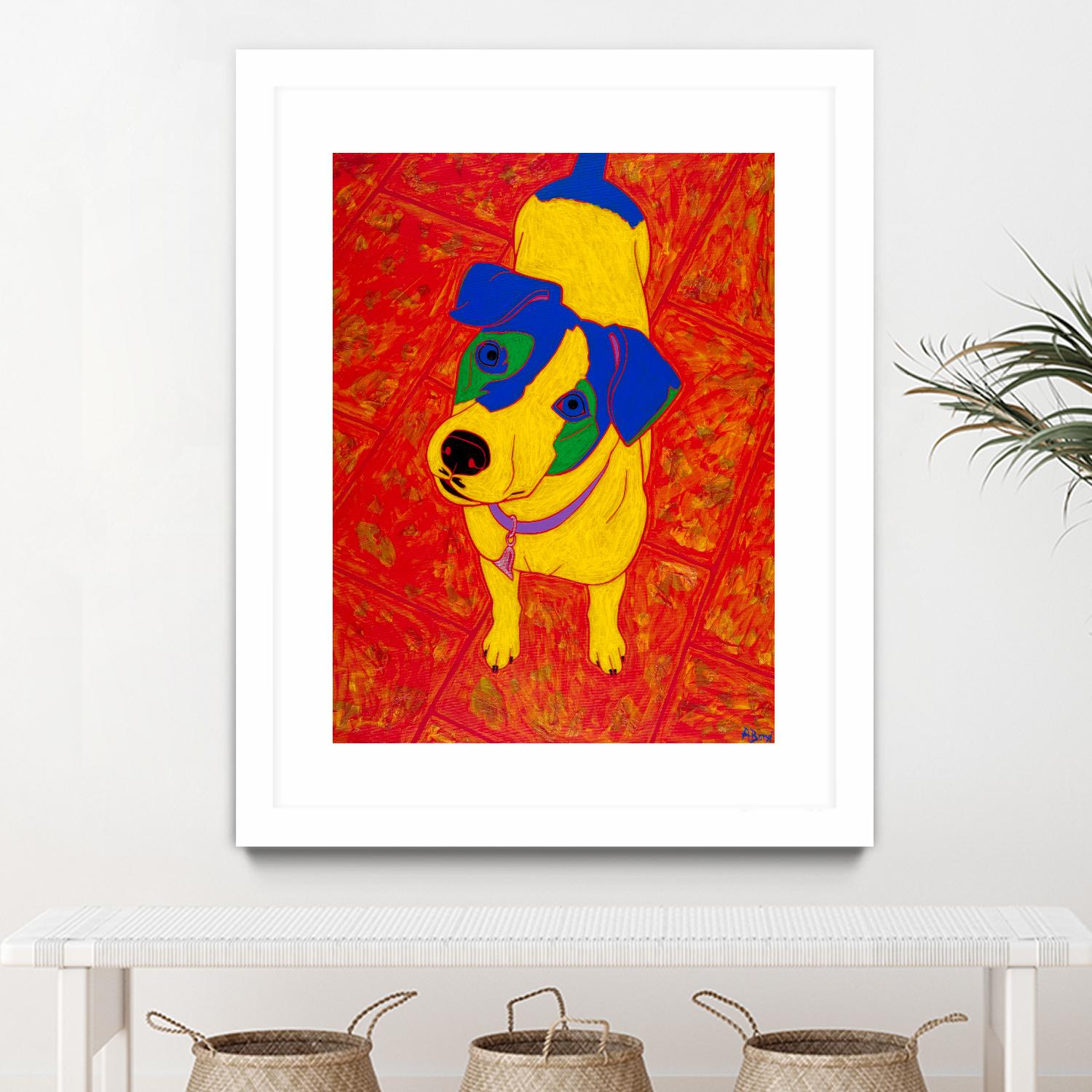 Feisty Jack Russell by Angela Bond on GIANT ART - multicolor animals; contemporary