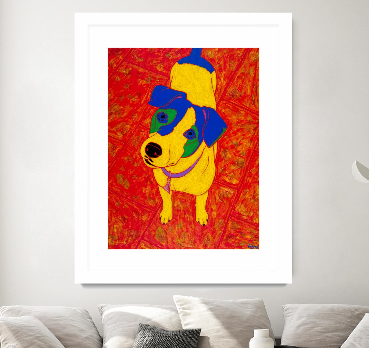 Feisty Jack Russell by Angela Bond on GIANT ART - multicolor animals; contemporary