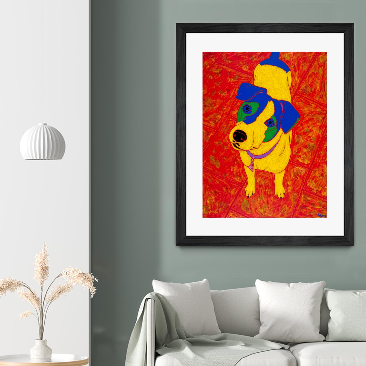 Feisty Jack Russell by Angela Bond on GIANT ART - multicolor animals; contemporary