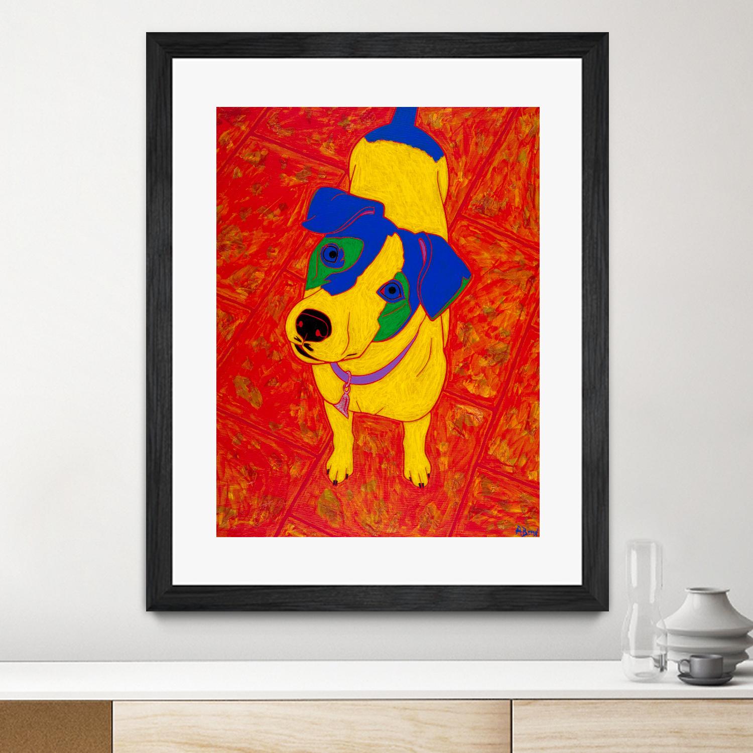 Feisty Jack Russell by Angela Bond on GIANT ART - multicolor animals; contemporary