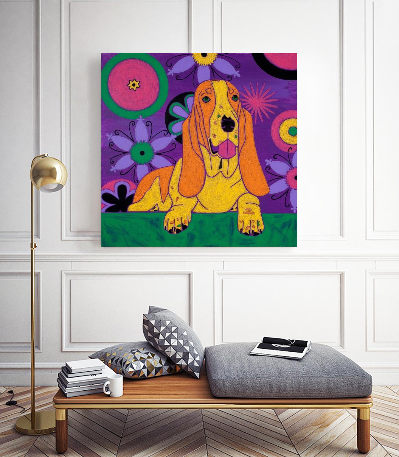 Hush Puppeh by Angela Bond on GIANT ART - multicolor animals; contemporary