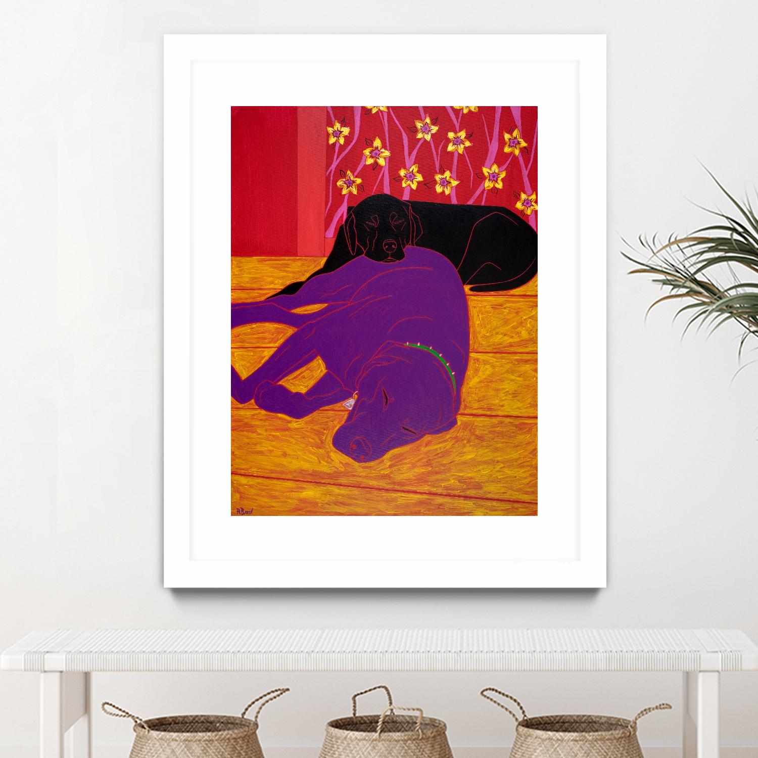 Let Sleeping Dogs Lie by Angela Bond on GIANT ART - multicolor animals; contemporary