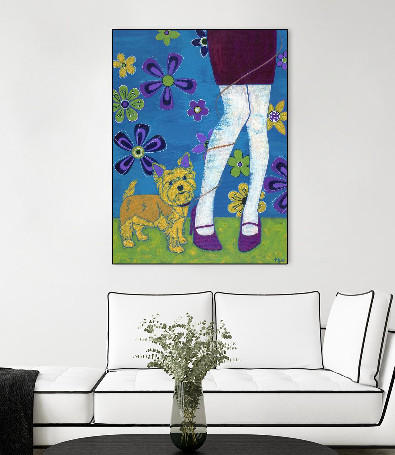 The Yorkie Fandango by Angela Bond on GIANT ART - multicolor animals; contemporary