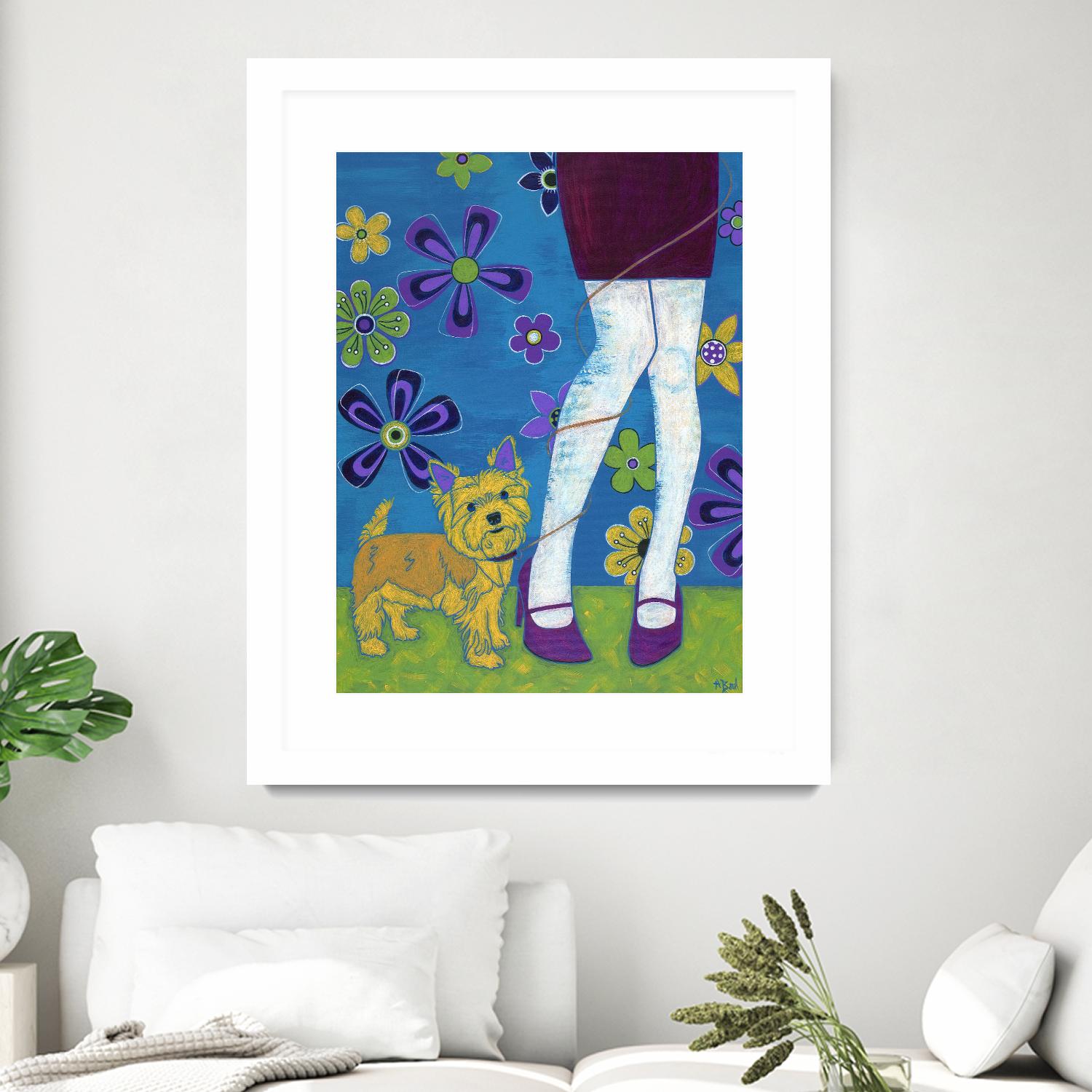 The Yorkie Fandango by Angela Bond on GIANT ART - multicolor animals; contemporary