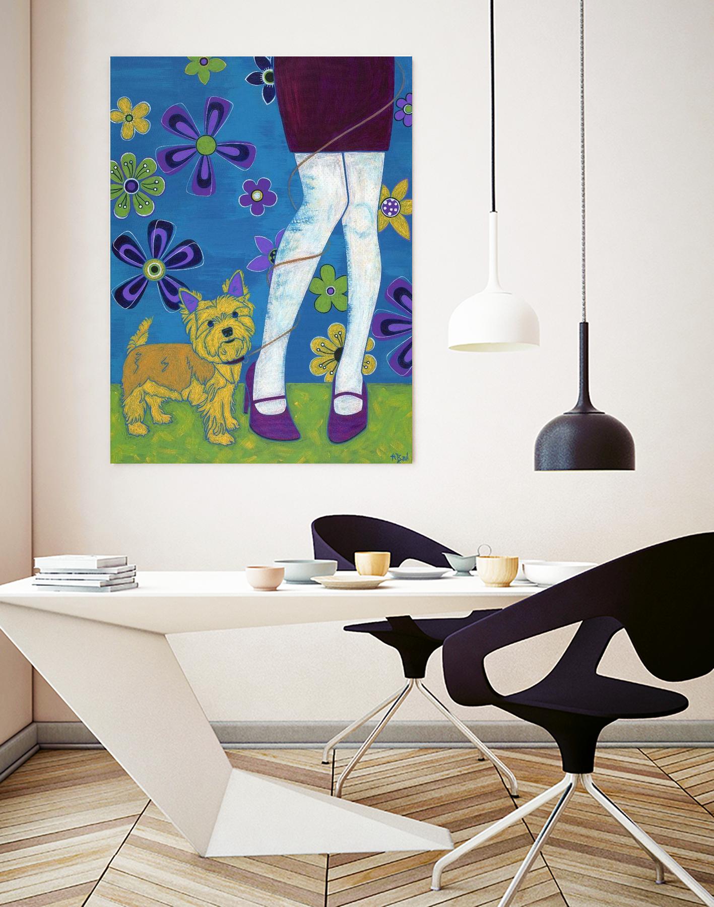 The Yorkie Fandango by Angela Bond on GIANT ART - multicolor animals; contemporary