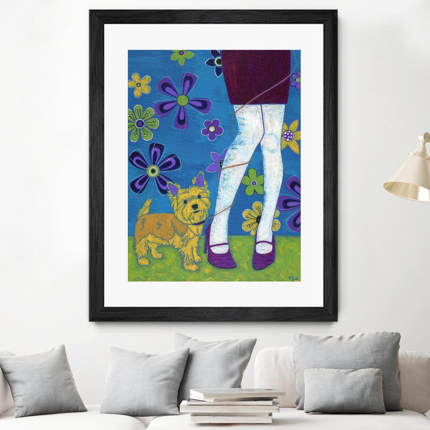 The Yorkie Fandango by Angela Bond on GIANT ART - multicolor animals; contemporary