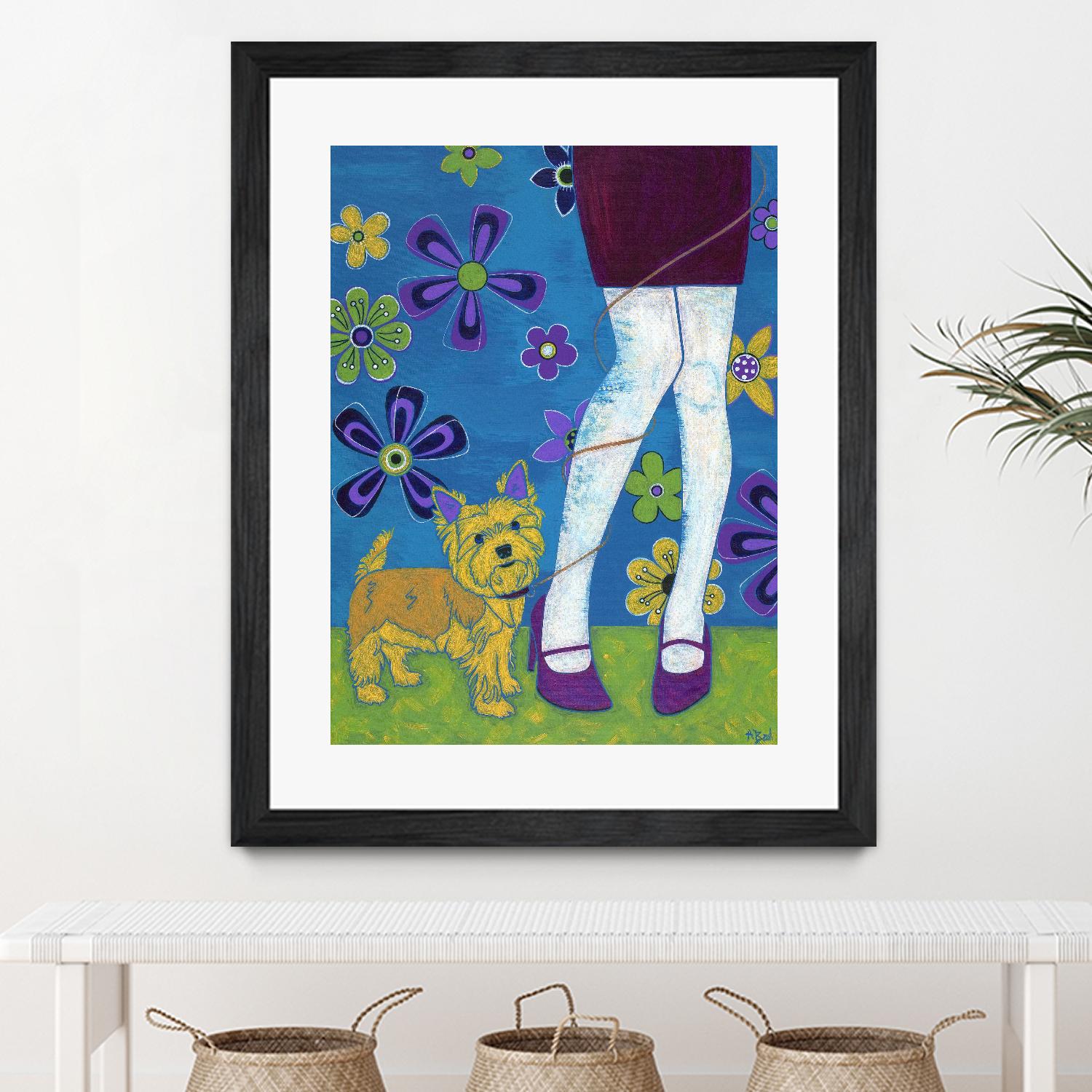 The Yorkie Fandango by Angela Bond on GIANT ART - multicolor animals; contemporary