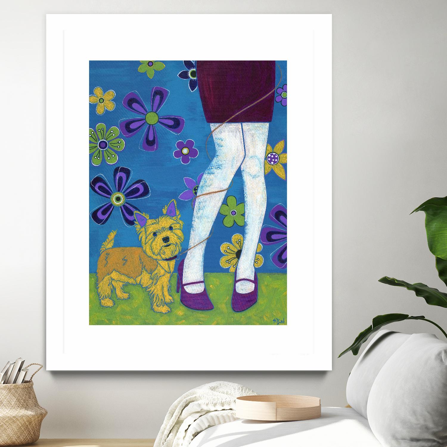 The Yorkie Fandango by Angela Bond on GIANT ART - multicolor animals; contemporary