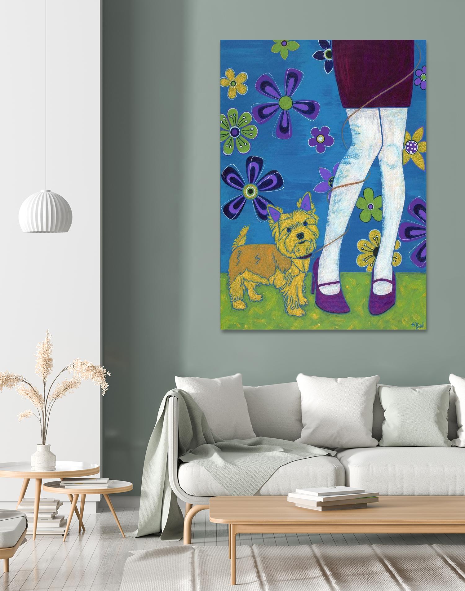 The Yorkie Fandango by Angela Bond on GIANT ART - multicolor animals; contemporary