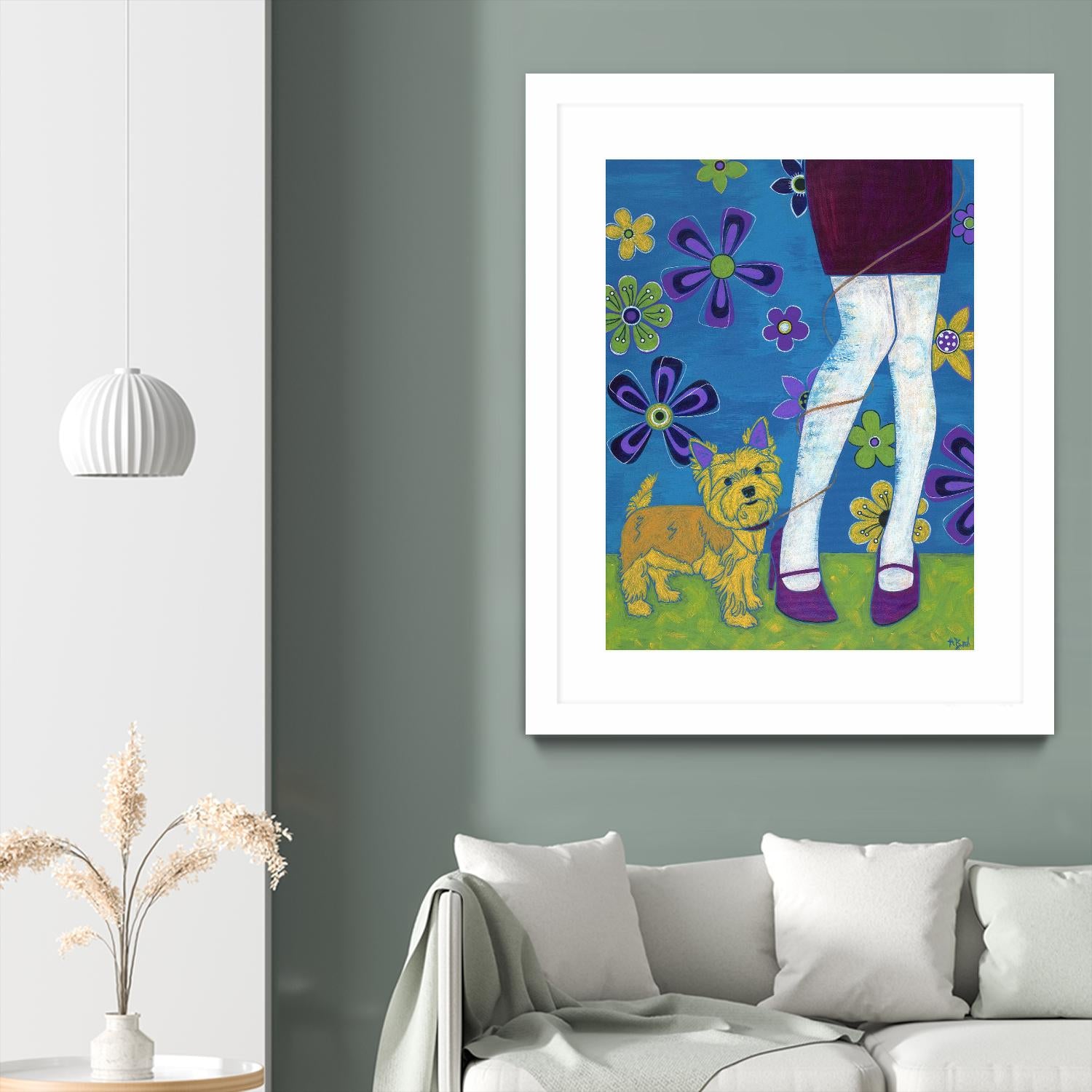 The Yorkie Fandango by Angela Bond on GIANT ART - multicolor animals; contemporary