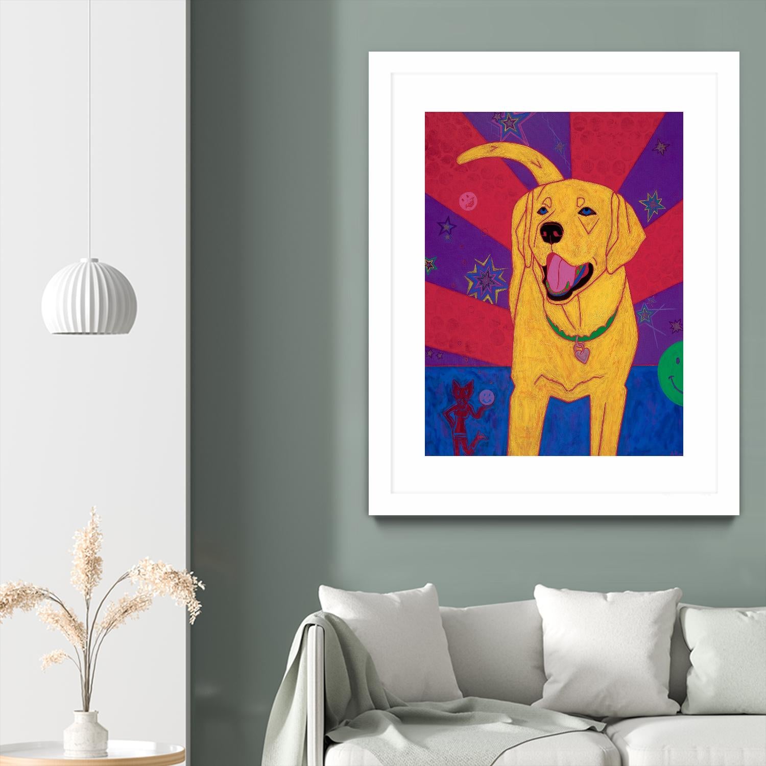 Yellow Happiness by Angela Bond on GIANT ART - multicolor animals; contemporary