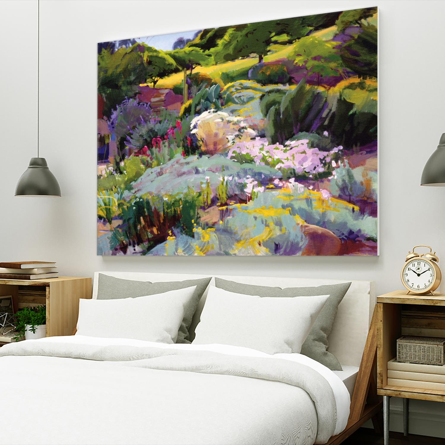 Hillside Garden by Marcia Burtt on GIANT ART - multicolor landscapes; contemporary