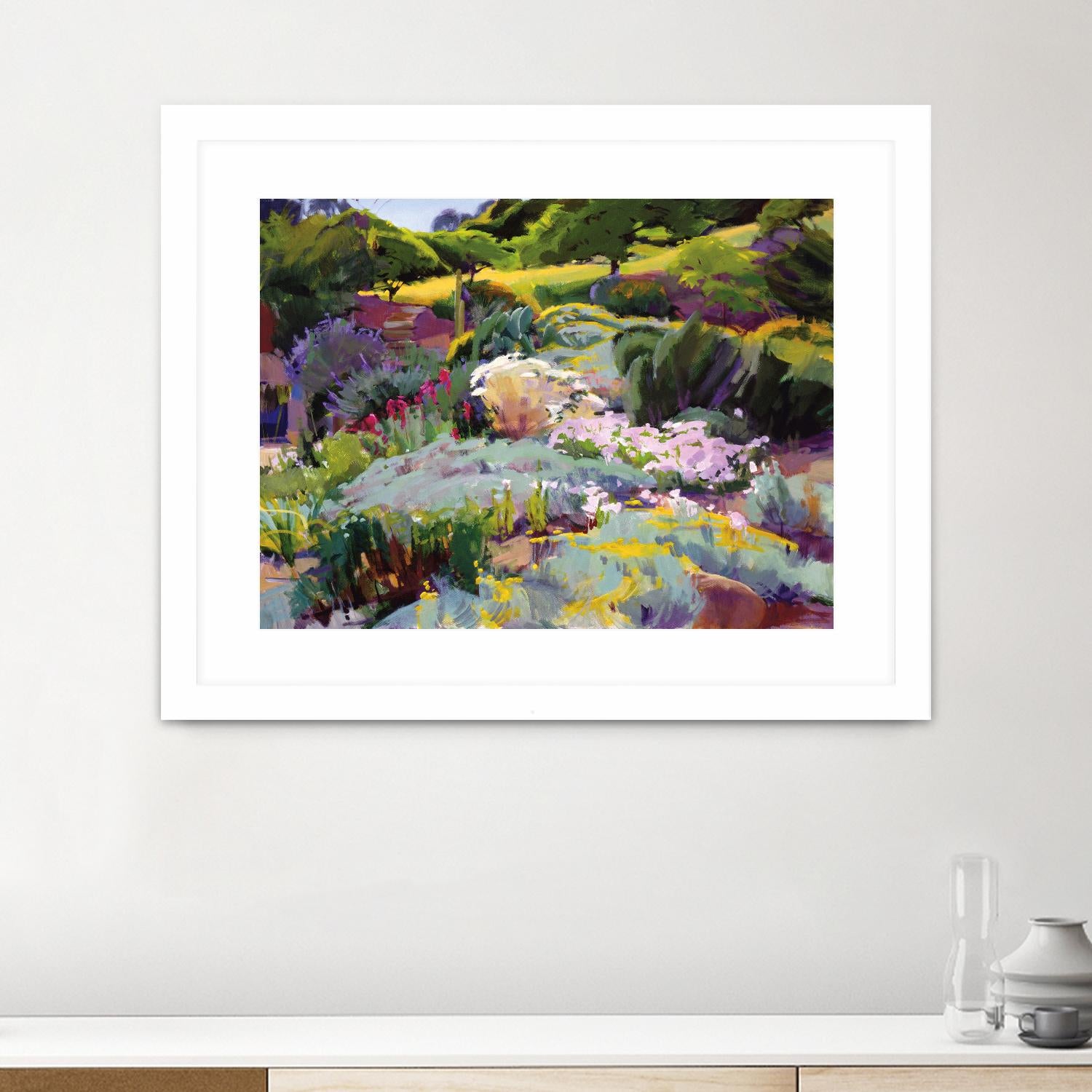 Hillside Garden by Marcia Burtt on GIANT ART - multicolor landscapes; contemporary