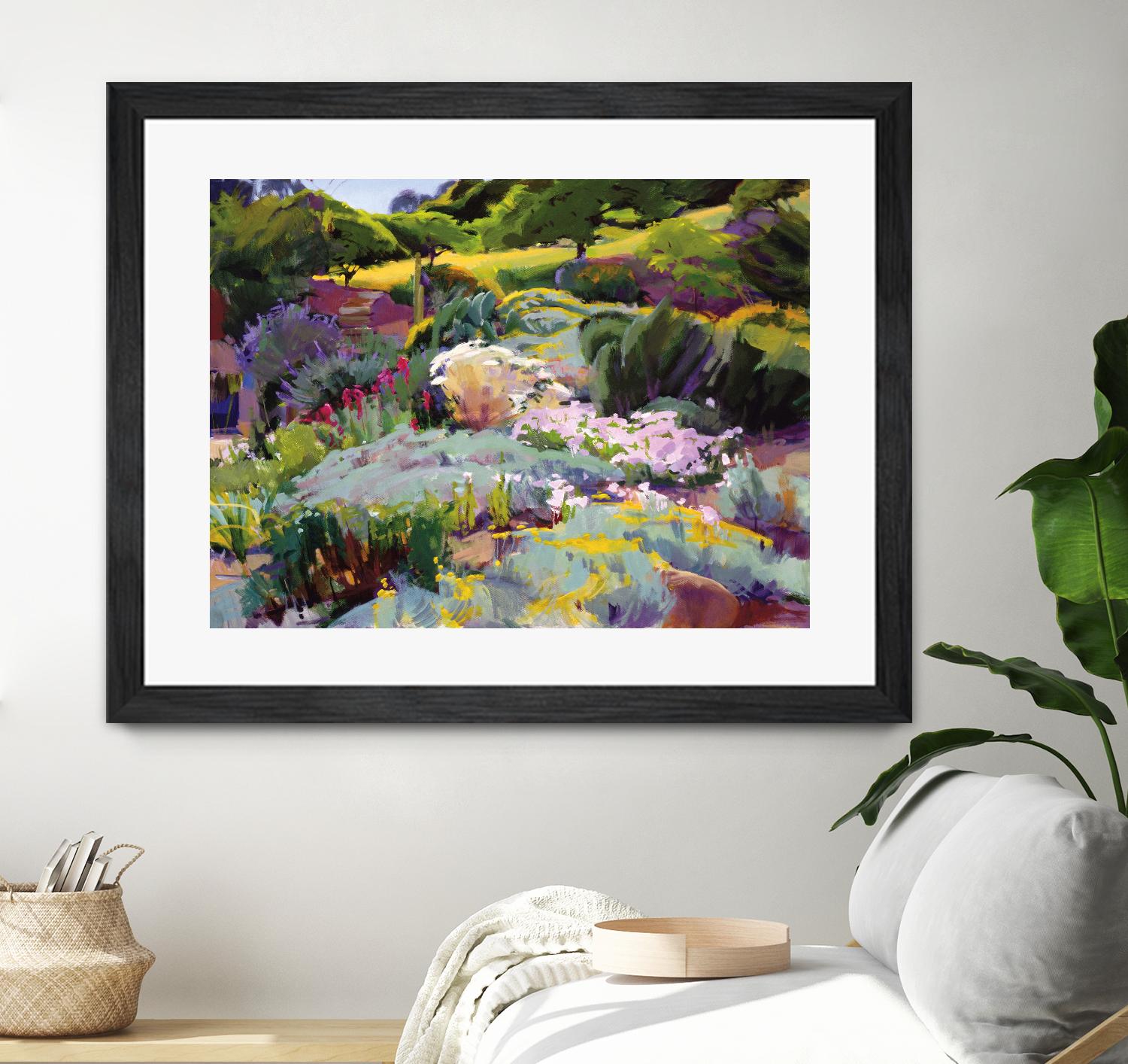 Hillside Garden by Marcia Burtt on GIANT ART - multicolor landscapes; contemporary