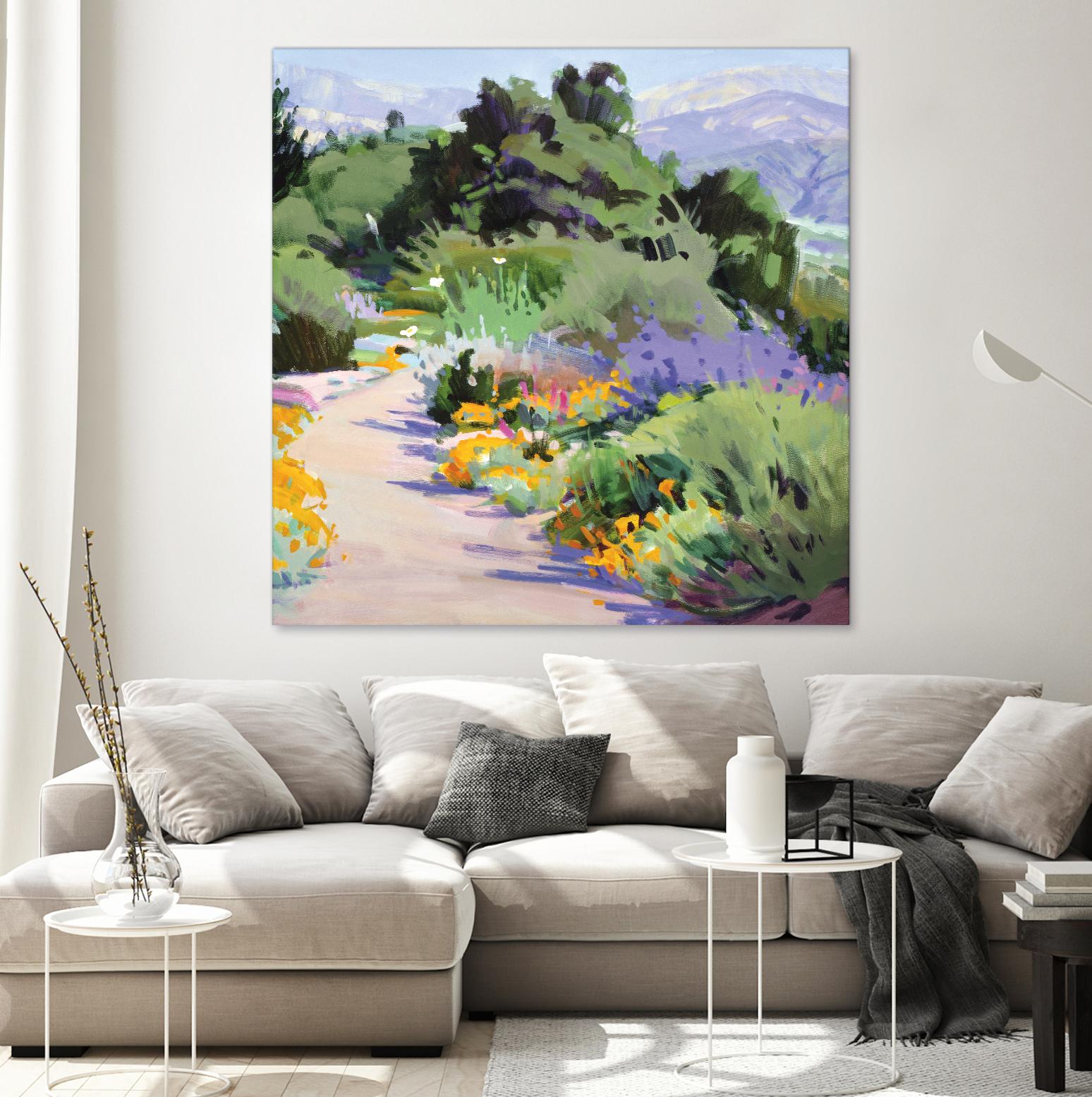 Path through the Poppies by Marcia Burtt on GIANT ART - multicolor landscapes; contemporary