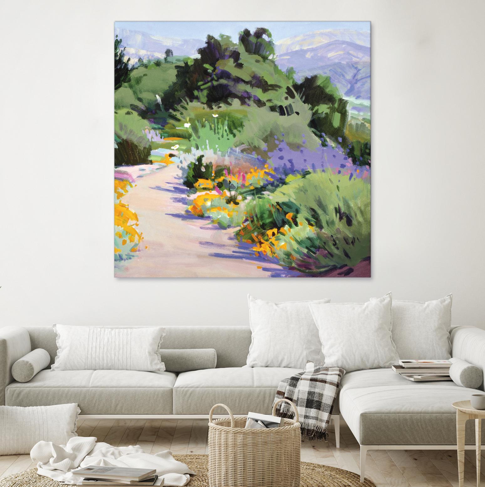 Path through the Poppies by Marcia Burtt on GIANT ART - multicolor landscapes; contemporary