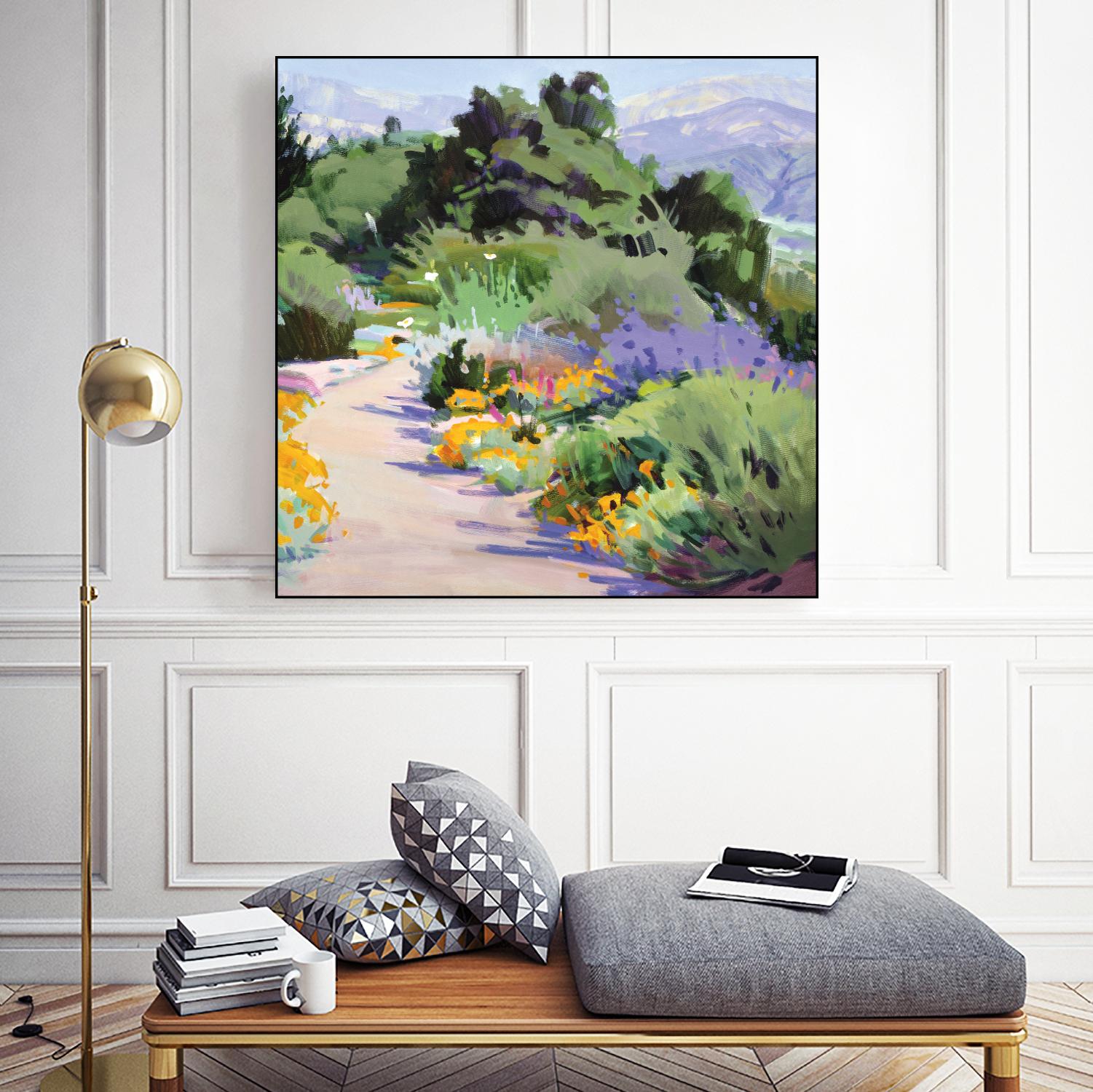 Path through the Poppies by Marcia Burtt on GIANT ART - multicolor landscapes; contemporary