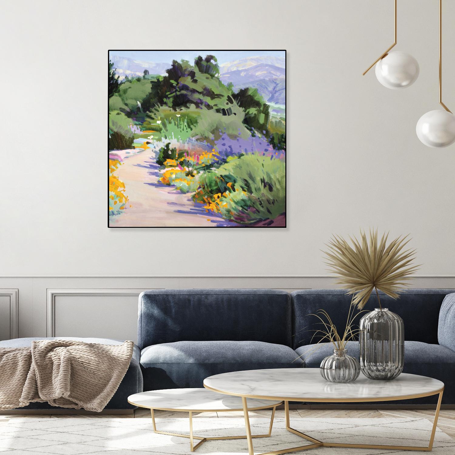 Path through the Poppies by Marcia Burtt on GIANT ART - multicolor landscapes; contemporary