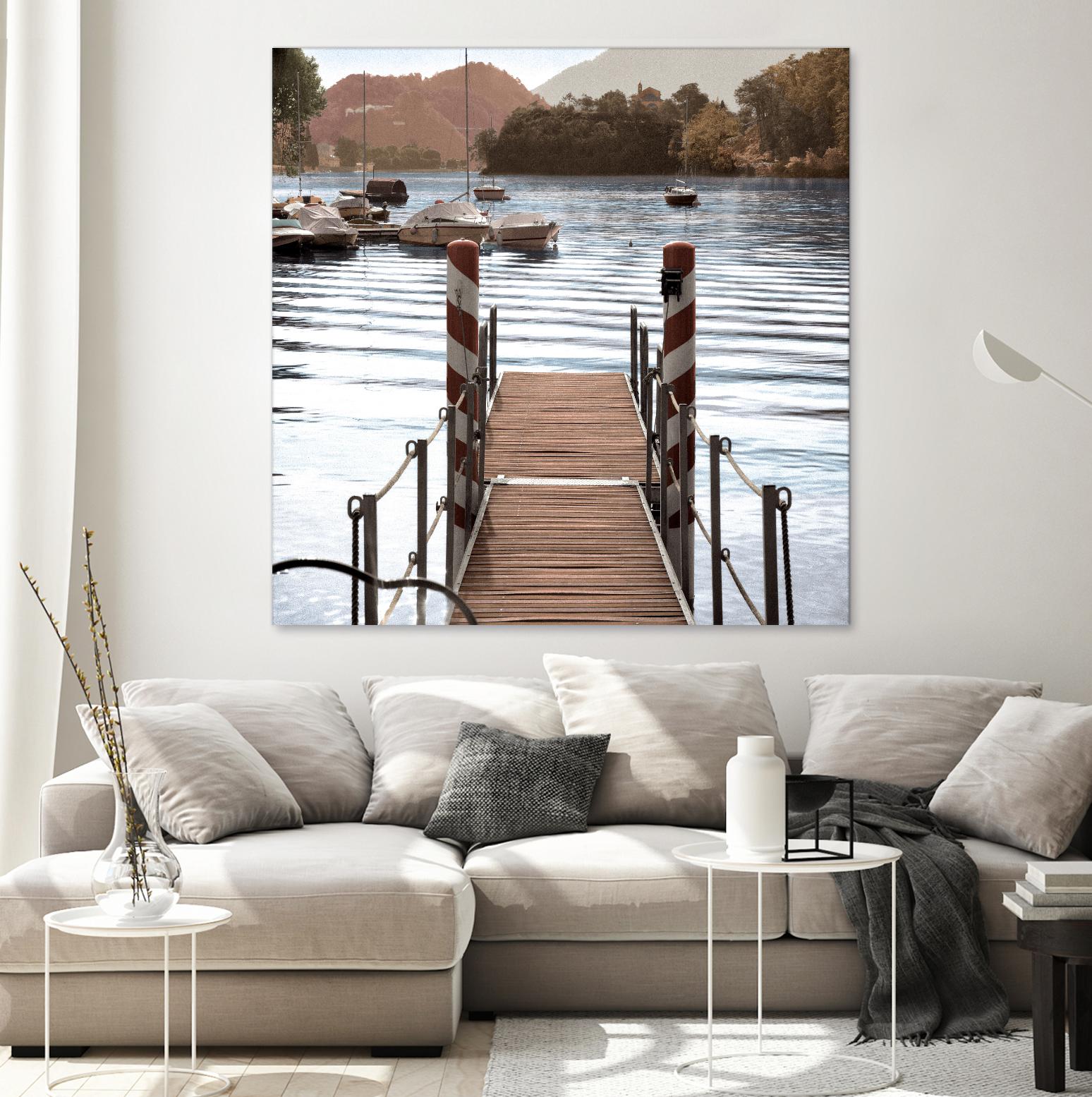 Island Harbor Pier by Alan Blaustein on GIANT ART - multicolor photography; landscapes; coastal