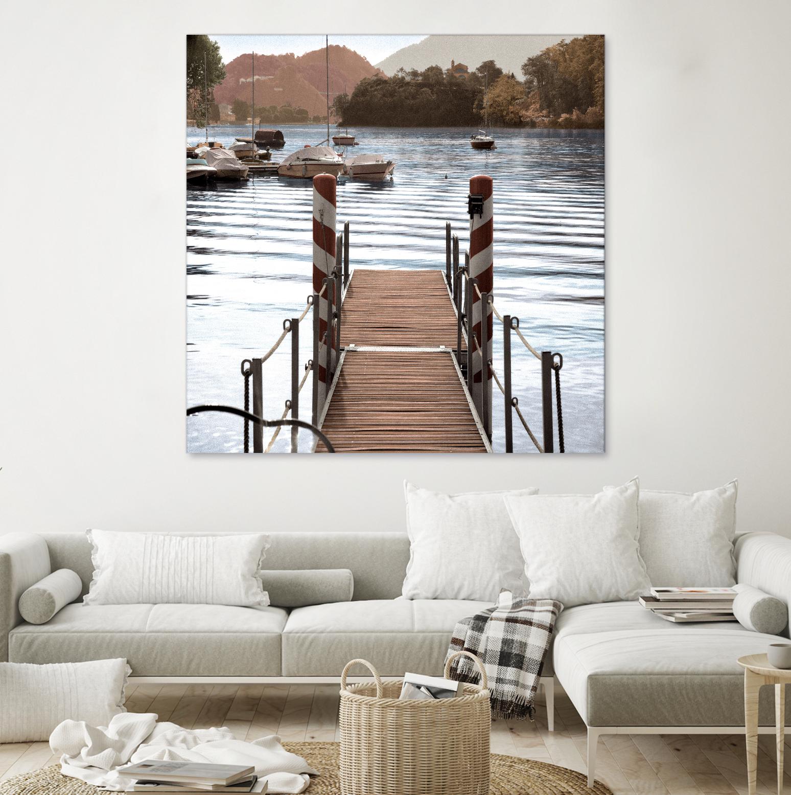 Island Harbor Pier by Alan Blaustein on GIANT ART - multicolor photography; landscapes; coastal