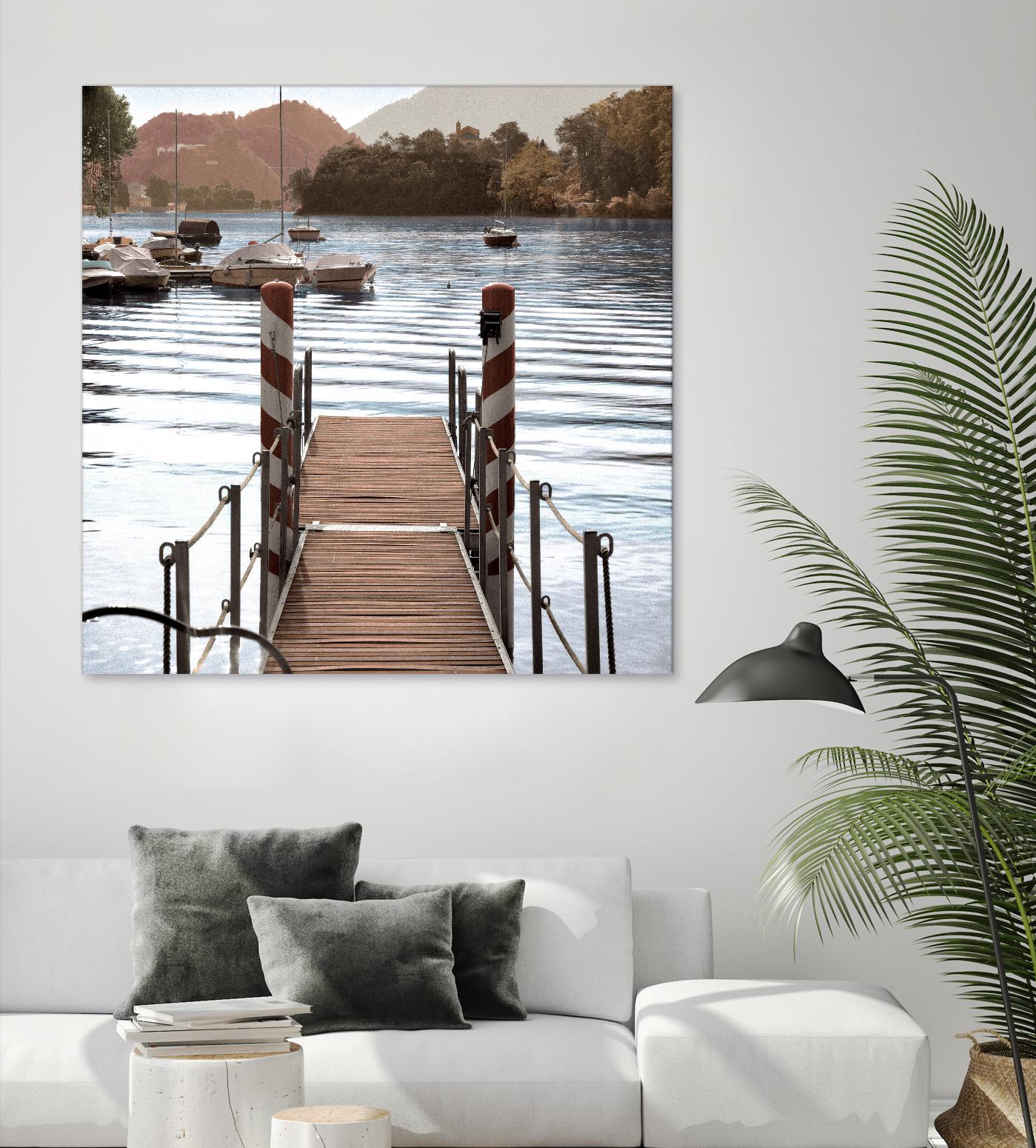 Island Harbor Pier by Alan Blaustein on GIANT ART - multicolor photography; landscapes; coastal