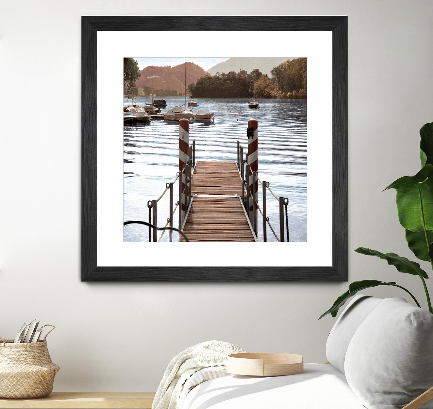 Island Harbor Pier by Alan Blaustein on GIANT ART - multicolor photography; landscapes; coastal