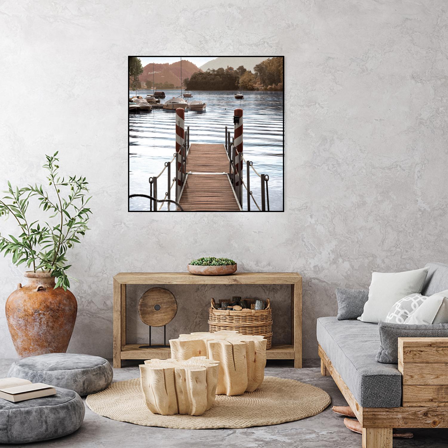 Island Harbor Pier by Alan Blaustein on GIANT ART - multicolor photography; landscapes; coastal