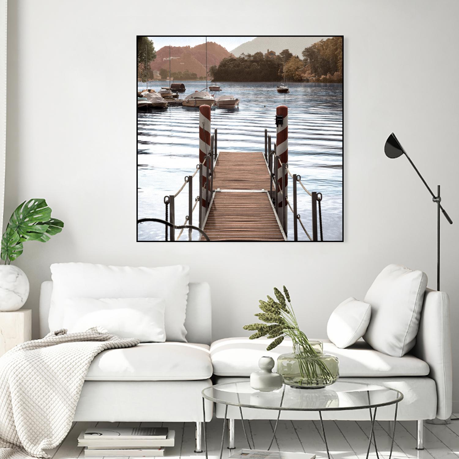 Island Harbor Pier by Alan Blaustein on GIANT ART - multicolor photography; landscapes; coastal