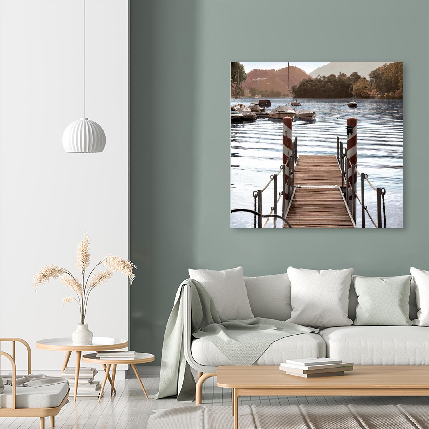 Island Harbor Pier by Alan Blaustein on GIANT ART - multicolor photography; landscapes; coastal