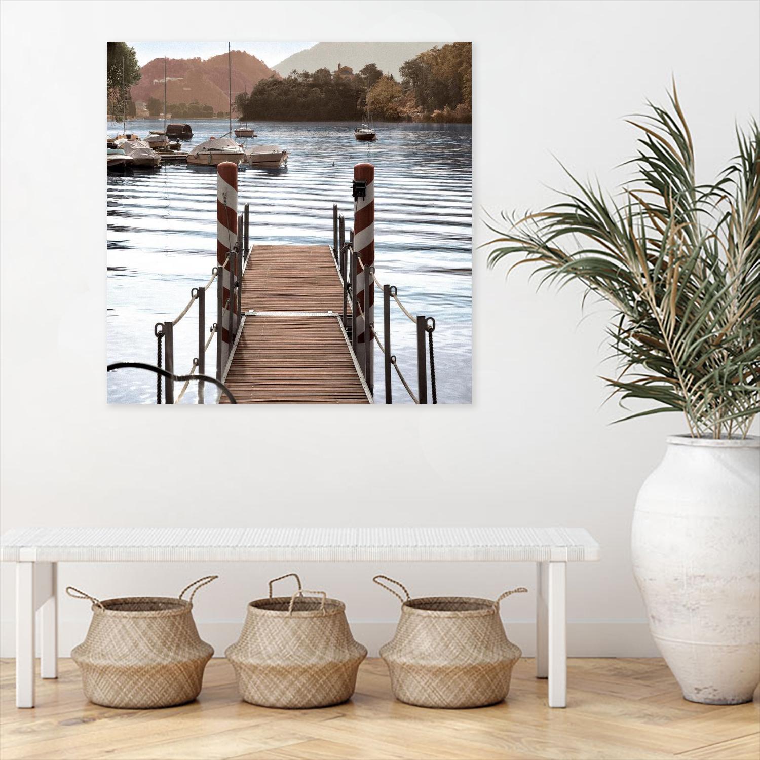 Island Harbor Pier by Alan Blaustein on GIANT ART - multicolor photography; landscapes; coastal