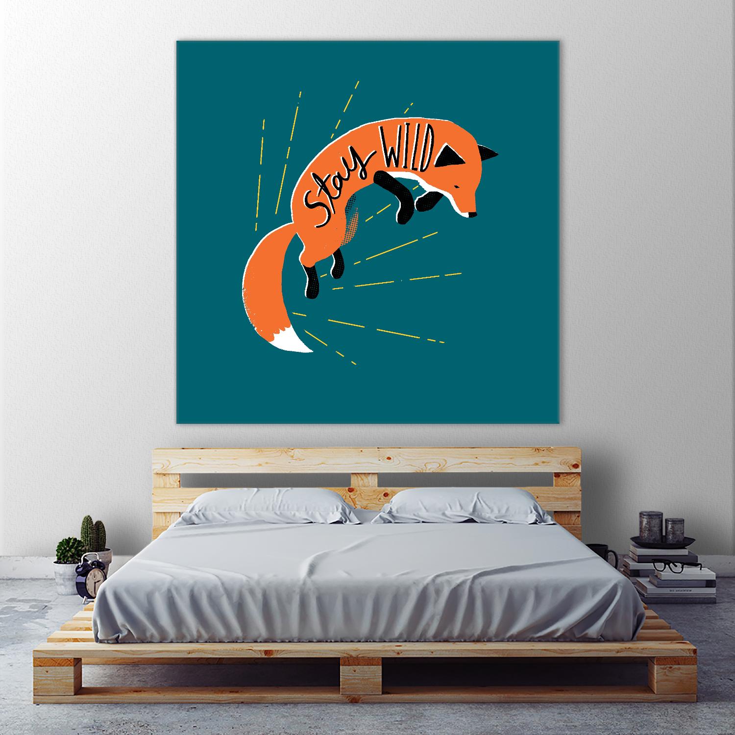 Stay Wild by Michael Buxton on GIANT ART - multicolor urban/pop surrealism; animals; inspirational