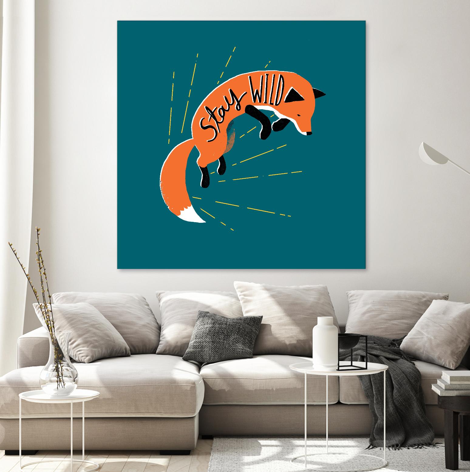 Stay Wild by Michael Buxton on GIANT ART - multicolor urban/pop surrealism; animals; inspirational