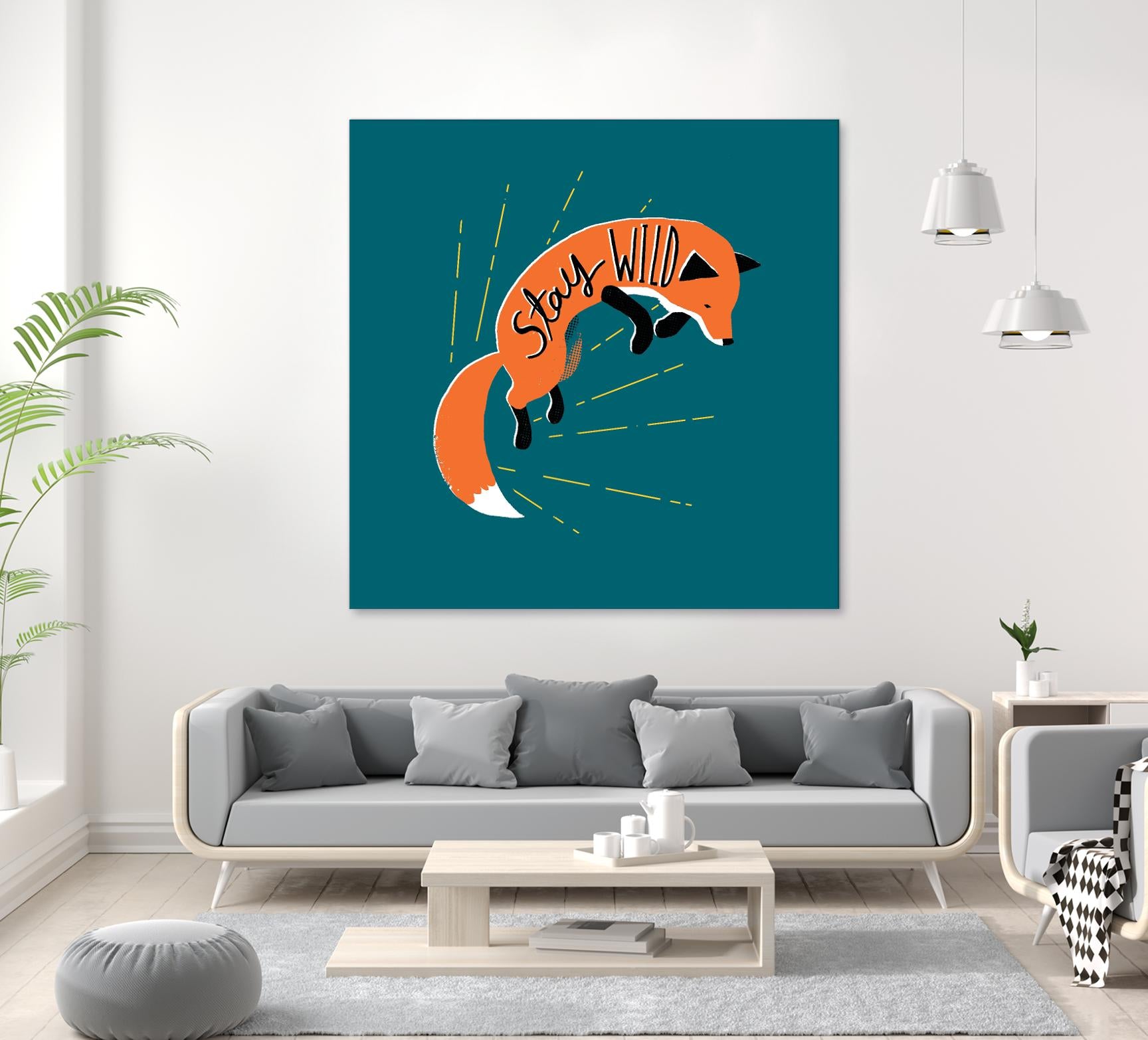 Stay Wild by Michael Buxton on GIANT ART - multicolor urban/pop surrealism; animals; inspirational