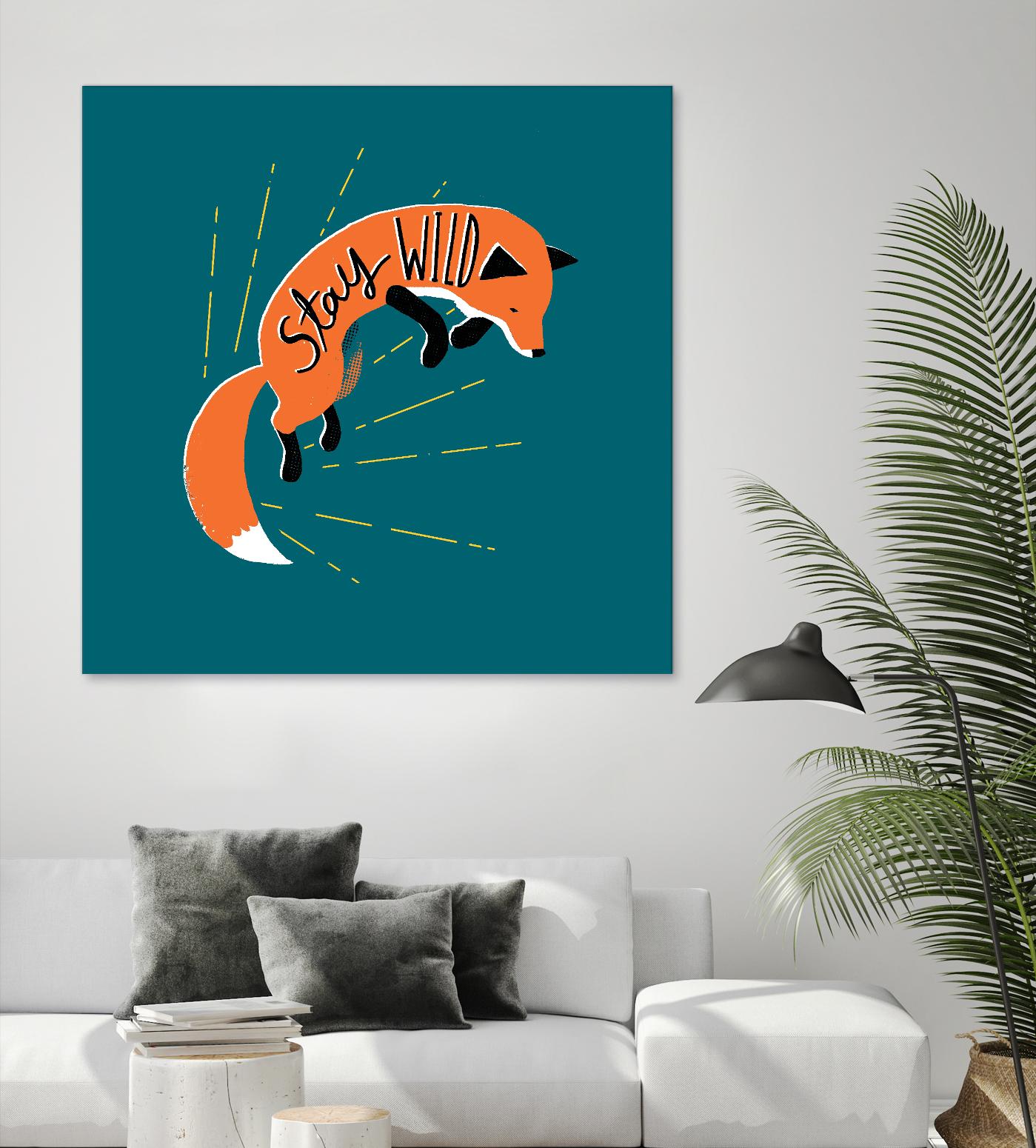 Stay Wild by Michael Buxton on GIANT ART - multicolor urban/pop surrealism; animals; inspirational