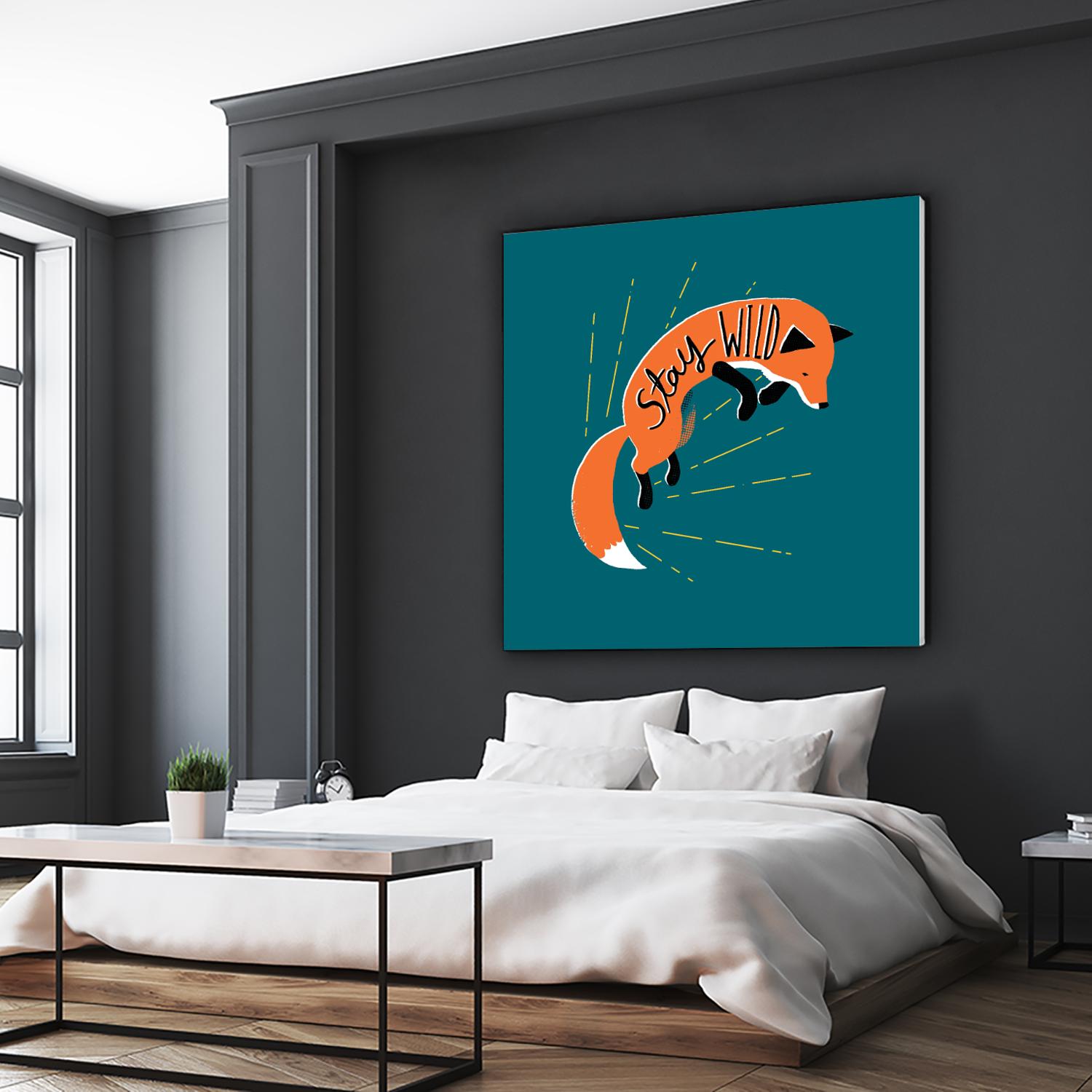 Stay Wild by Michael Buxton on GIANT ART - multicolor urban/pop surrealism; animals; inspirational