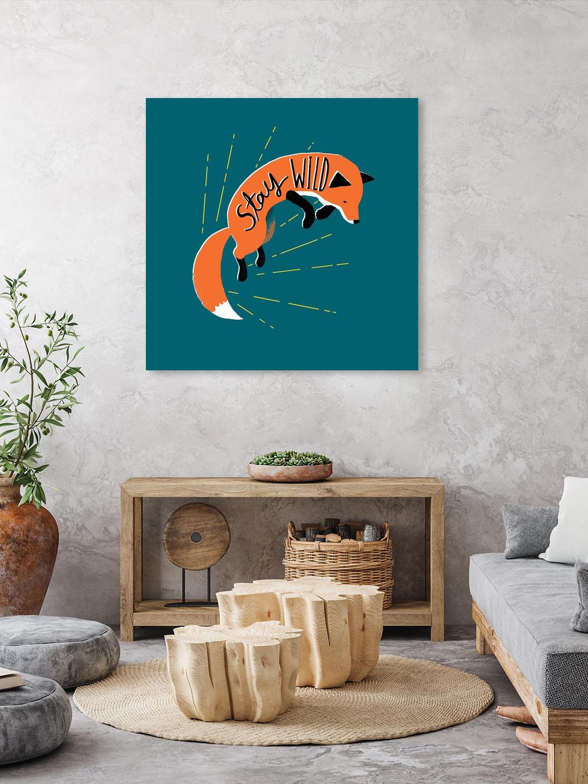 Stay Wild by Michael Buxton on GIANT ART - multicolor urban/pop surrealism; animals; inspirational