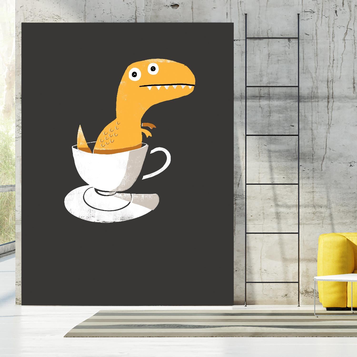 Tea Rex by Michael Buxton on GIANT ART - multicolor urban/pop surrealism; novelty