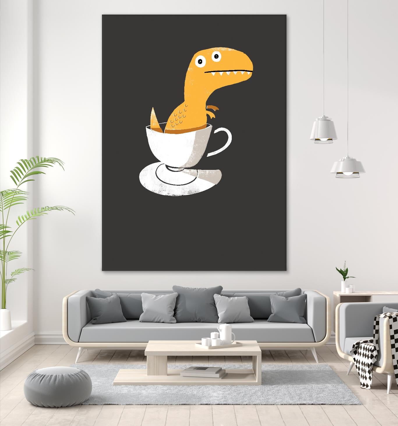 Tea Rex by Michael Buxton on GIANT ART - multicolor urban/pop surrealism; novelty