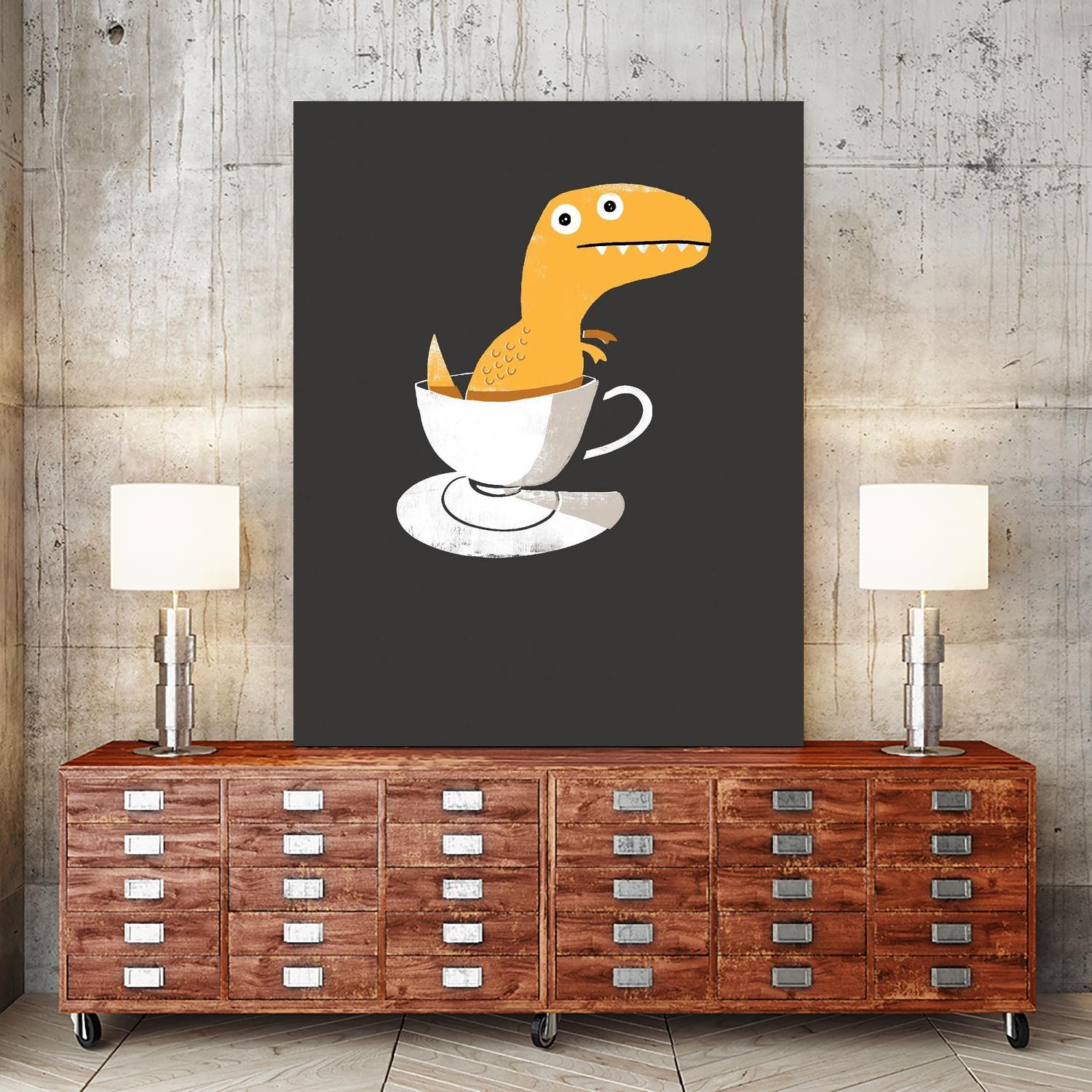 Tea Rex by Michael Buxton on GIANT ART - multicolor urban/pop surrealism; novelty