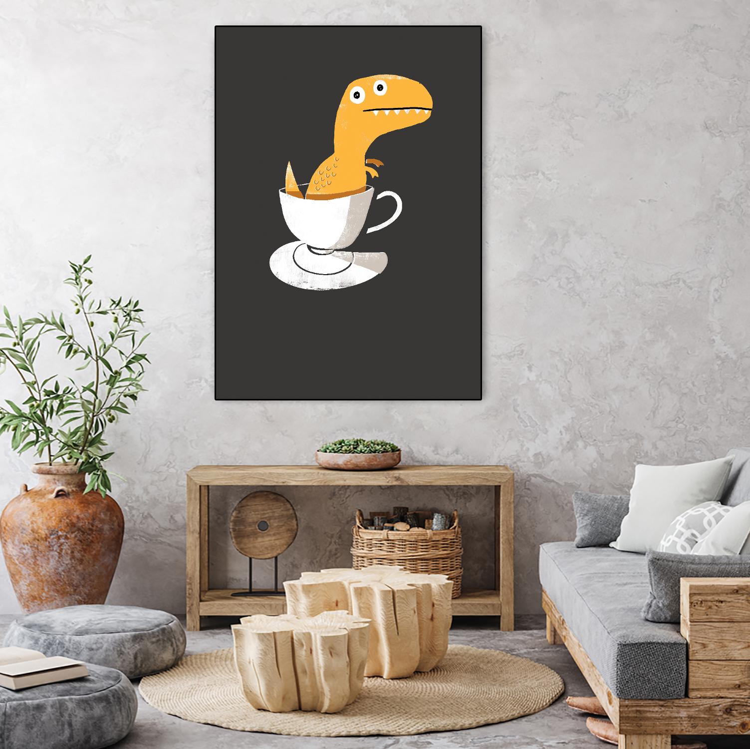 Tea Rex by Michael Buxton on GIANT ART - multicolor urban/pop surrealism; novelty