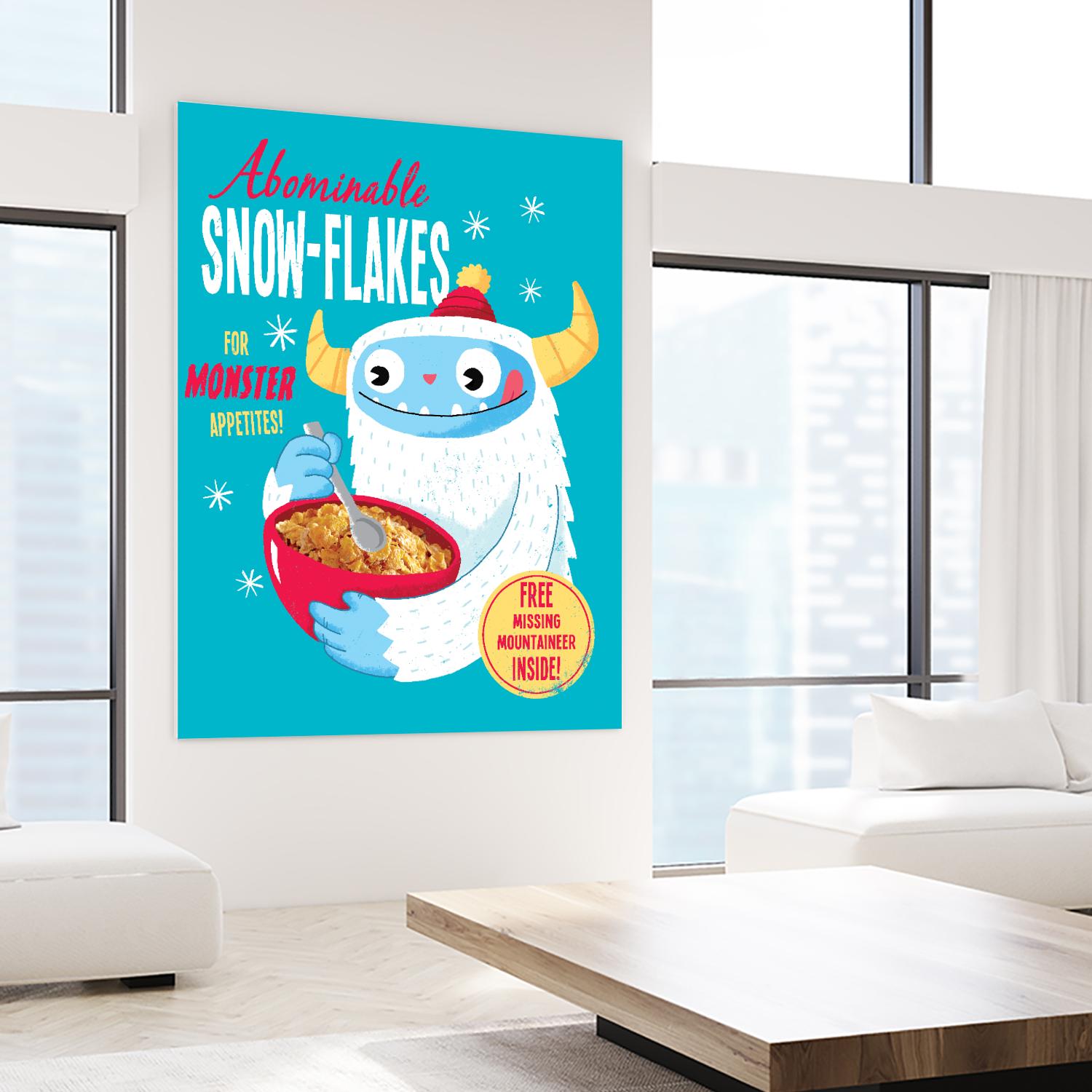 Abominable Snowflakes by Michael Buxton on GIANT ART - multicolor urban/pop surrealism; novelty; children; cuisine